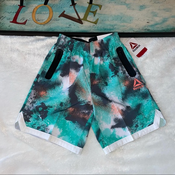 Reebok Boys Shorts size Small 6/7 ,XS 4/5 aqua elastic waist Athletic Basketball - Picture 3 of 8